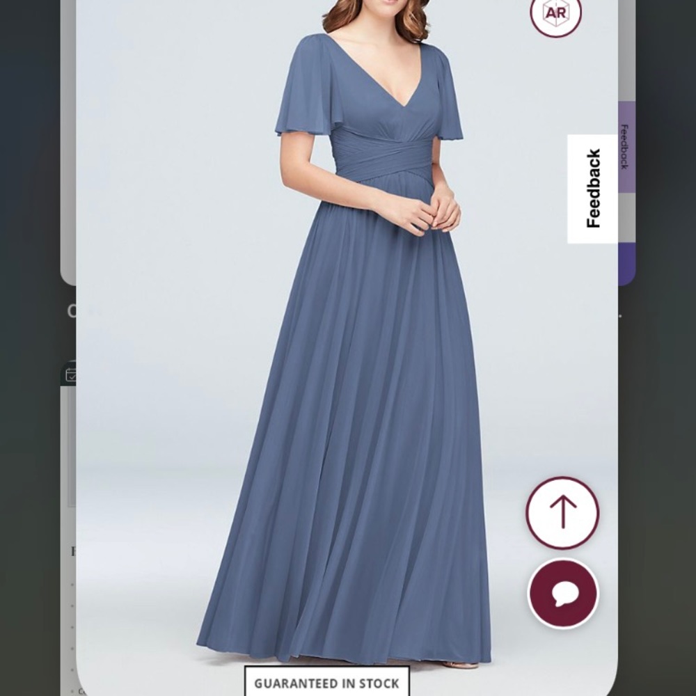 COPY - David’s Bridal, size 4, dusty blue bridesmaid dress